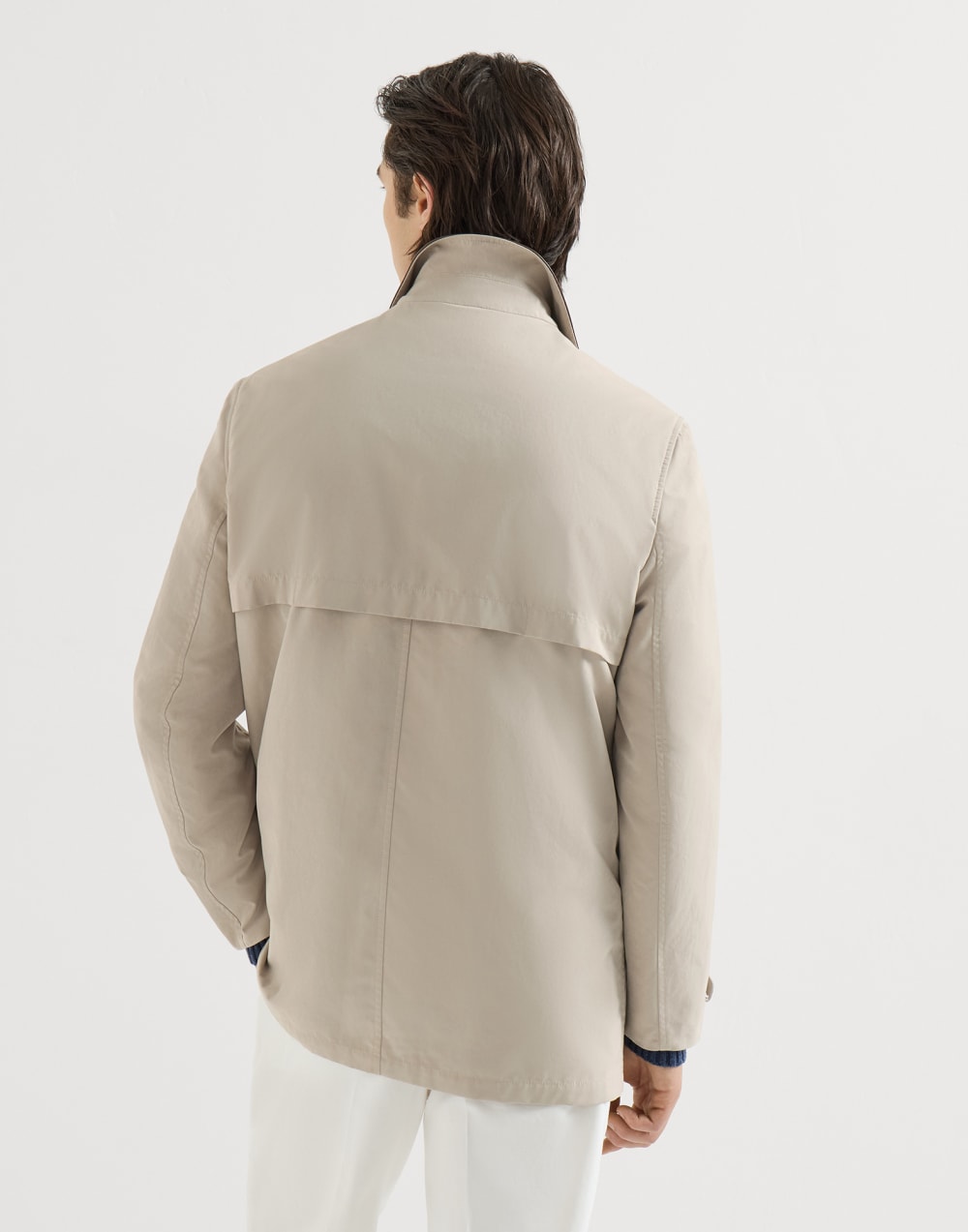 Water-resistant microfiber outerwear Beige Man - Brunello Cucinelli