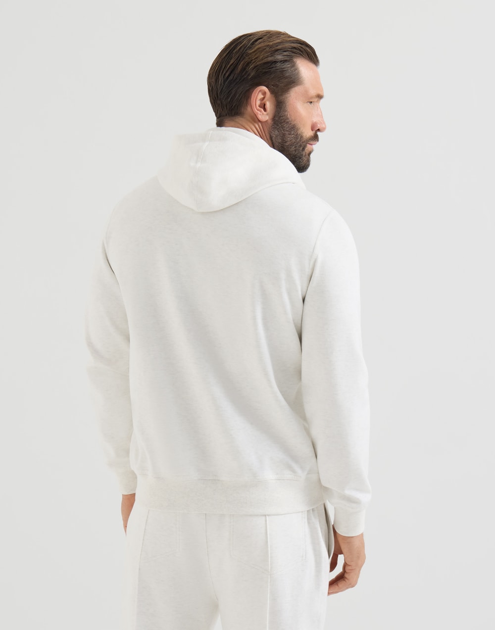 Double cloth sweatshirt White Man - Brunello Cucinelli