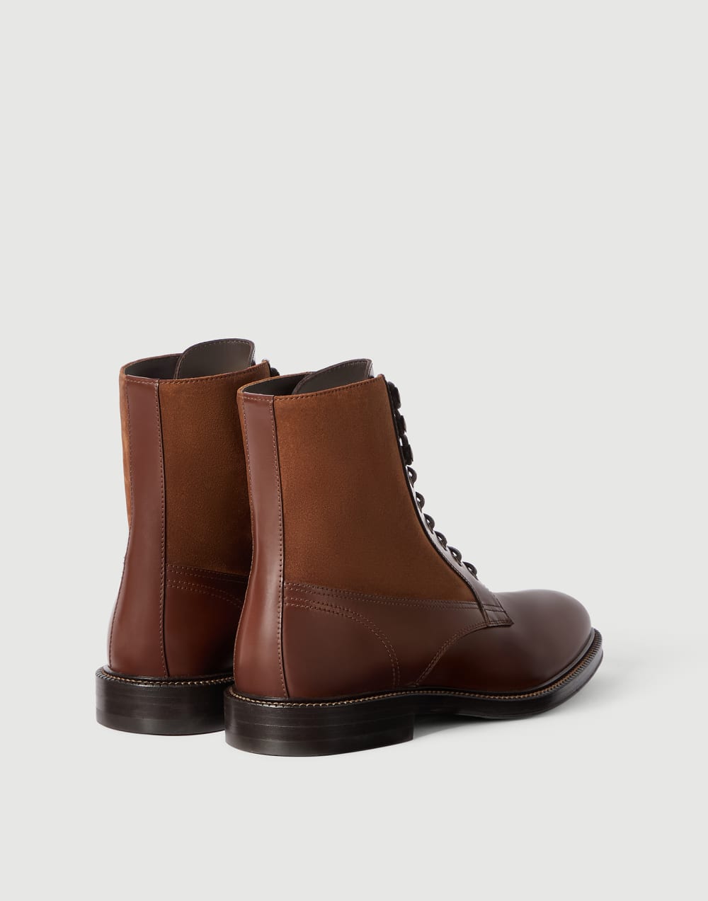 Calfskin and suede boots Leather Man - Brunello Cucinelli
