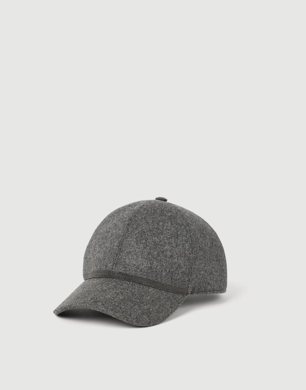 Baseball Cap with monili Dark Grey Woman - Brunello Cucinelli