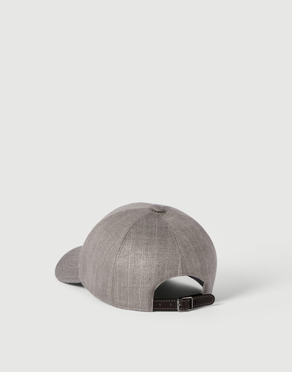 Sparkling pinstripe baseball cap Silver Woman - Brunello Cucinelli