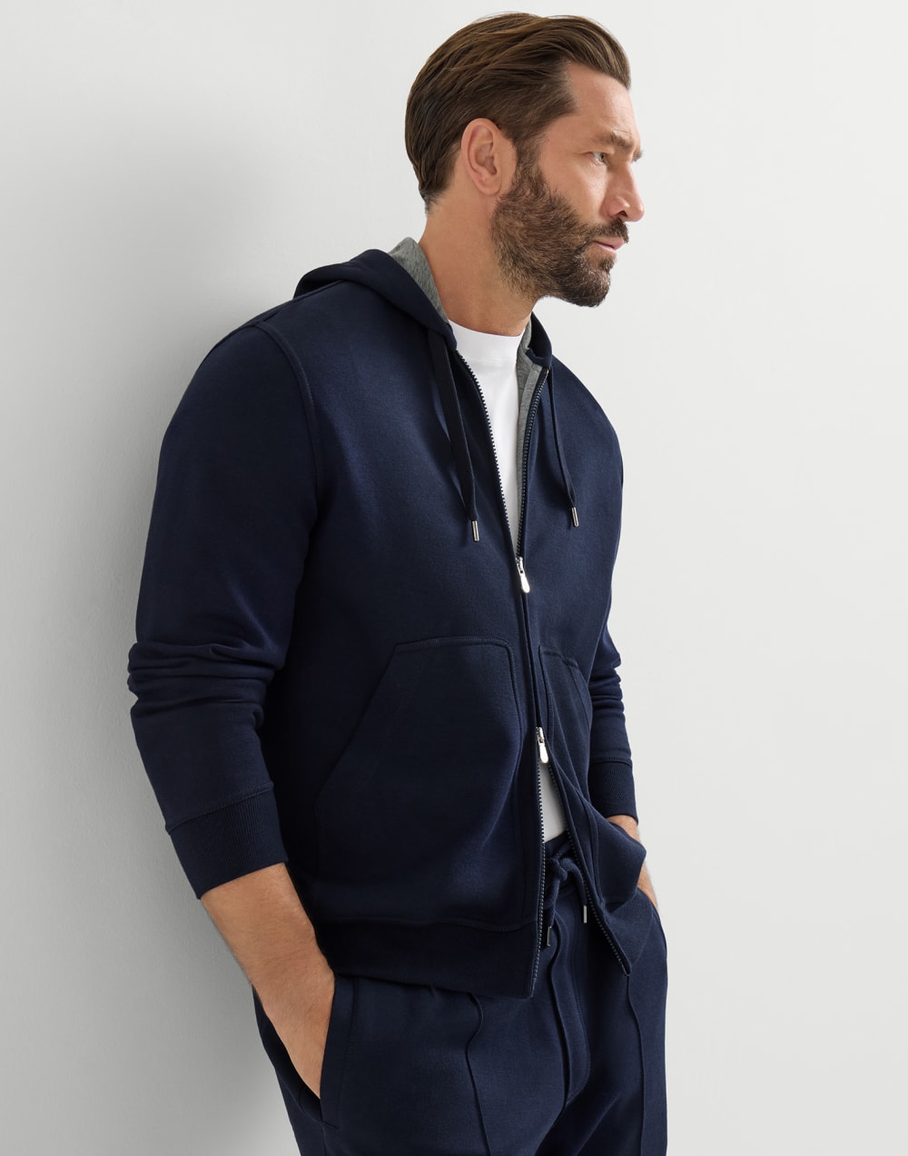 Double cloth sweatshirt Cobalt Man - Brunello Cucinelli
