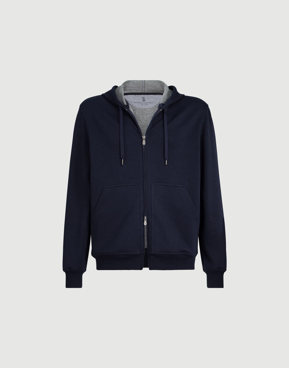 Double cloth sweatshirt Cobalt Man - Brunello Cucinelli