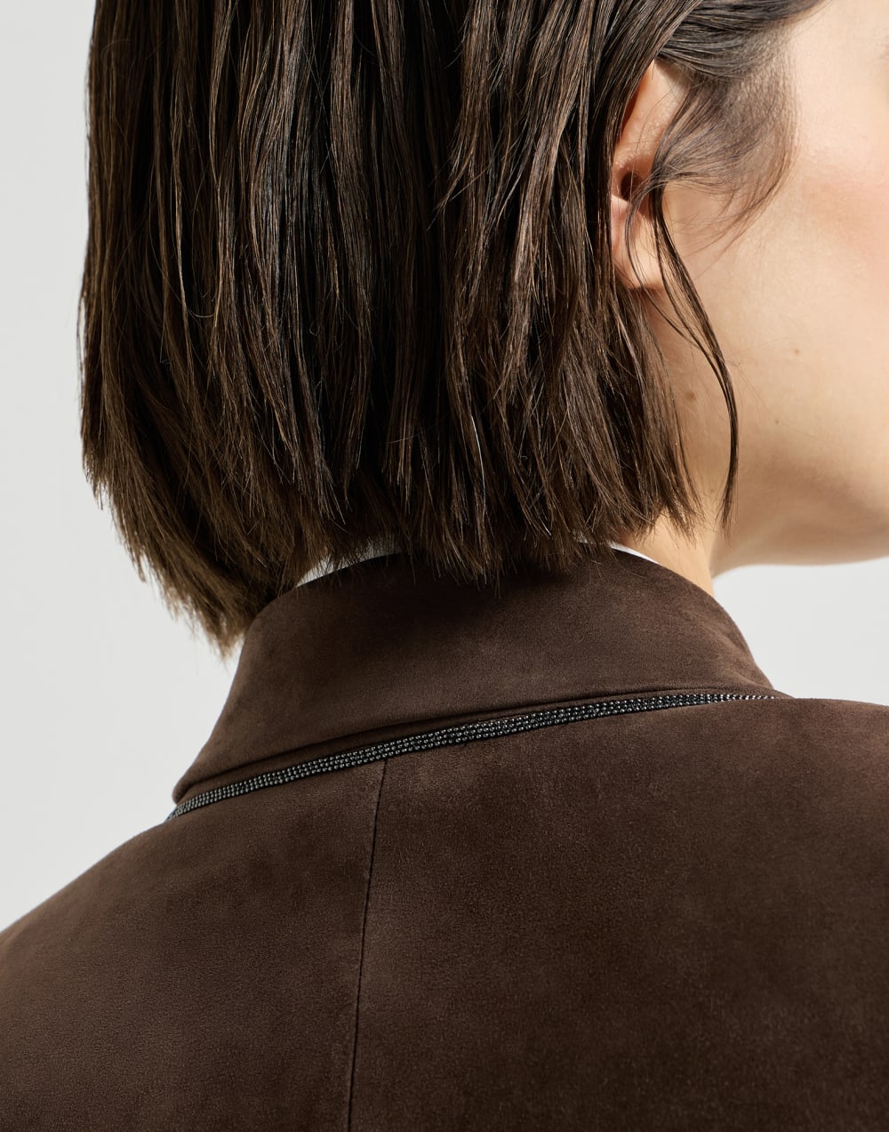 Suede blazer Rust Brown Woman - Brunello Cucinelli