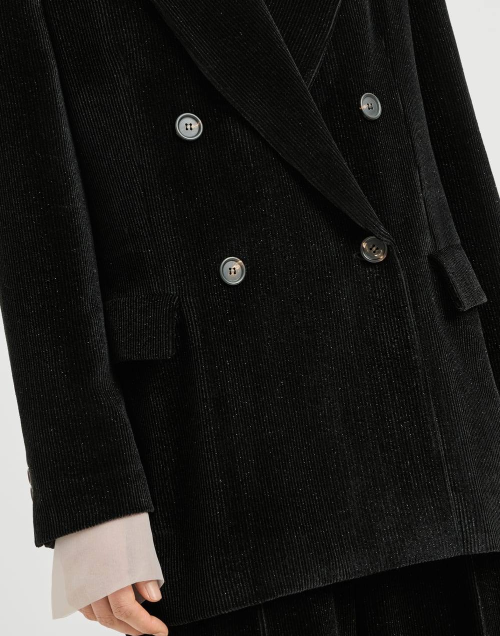 Sparkling corduroy blazer Black Woman - Brunello Cucinelli