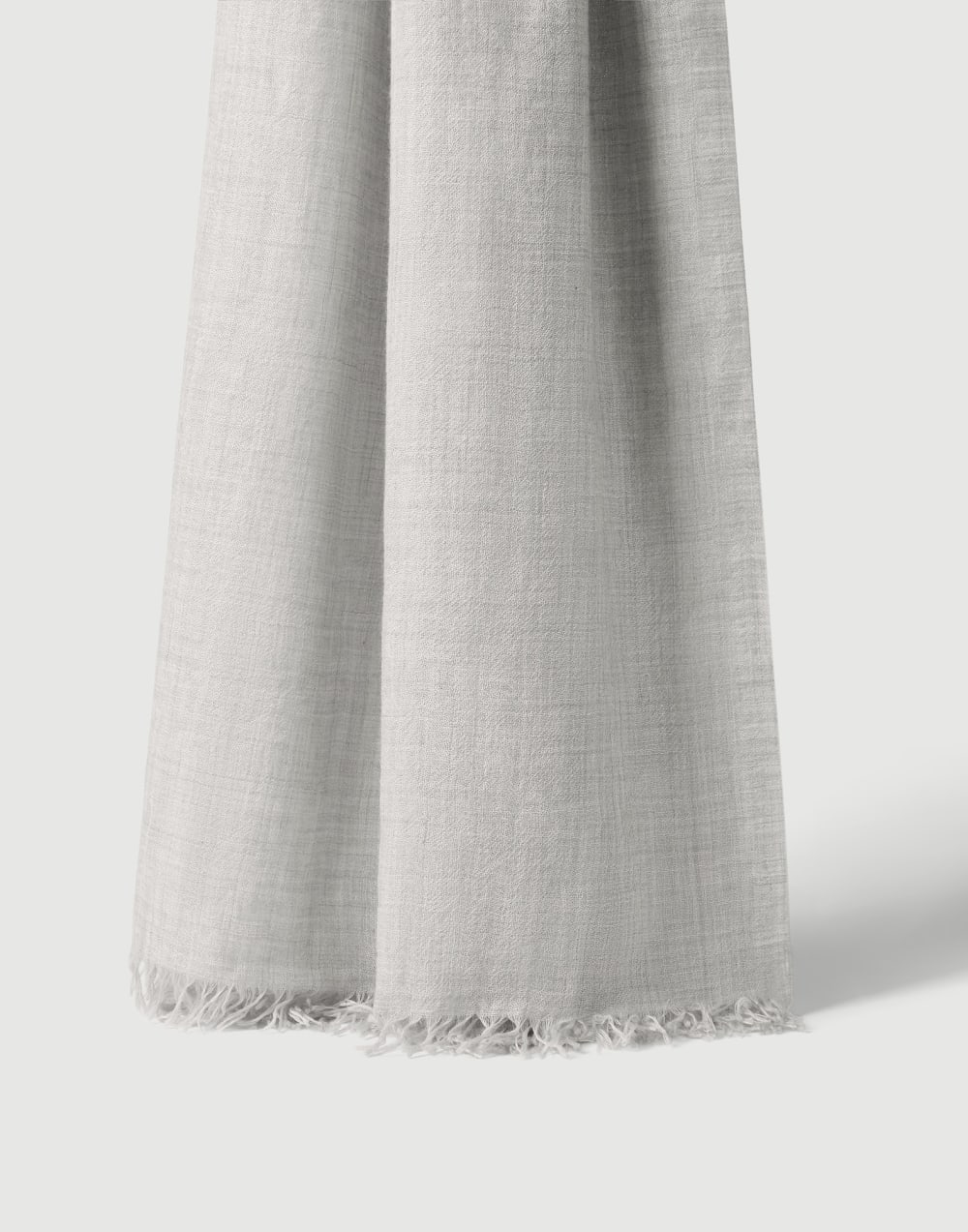 Écharpe en cachemire et soie Gris Clair Femme - Brunello Cucinelli