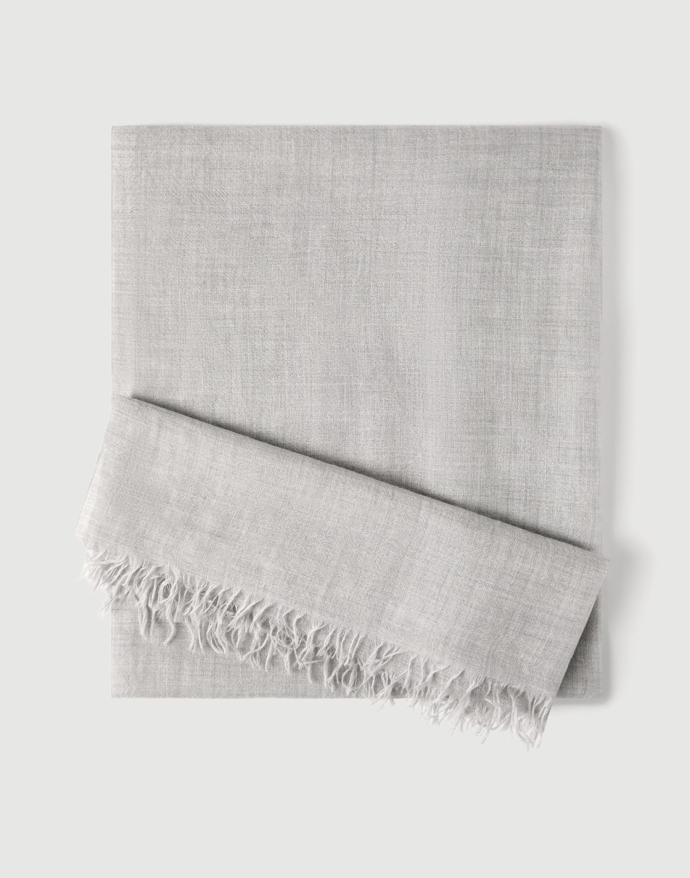Écharpe en cachemire et soie Gris Clair Femme - Brunello Cucinelli