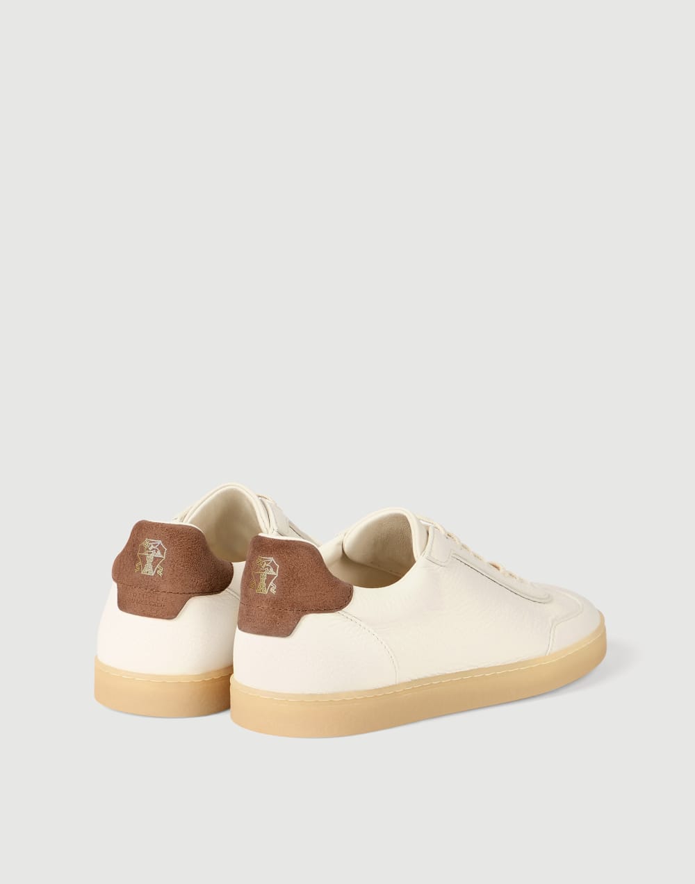 Sneakers aus Hirschleder Creme Herren - Brunello Cucinelli
