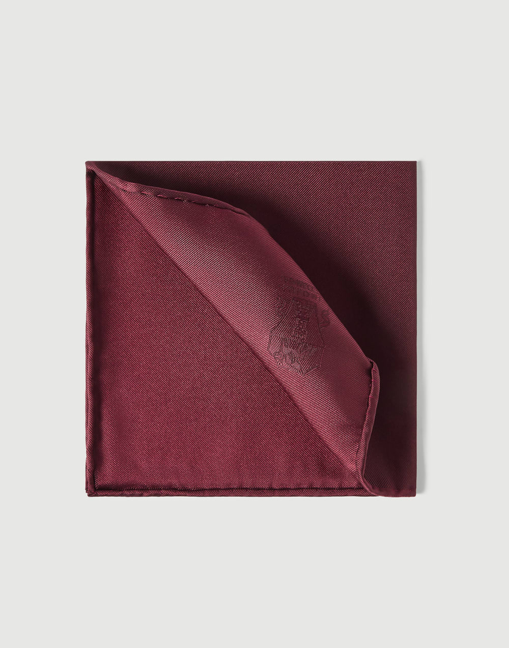 Pañuelo de bolsillo en seda con logotipo Rojo Hombre - Brunello Cucinelli