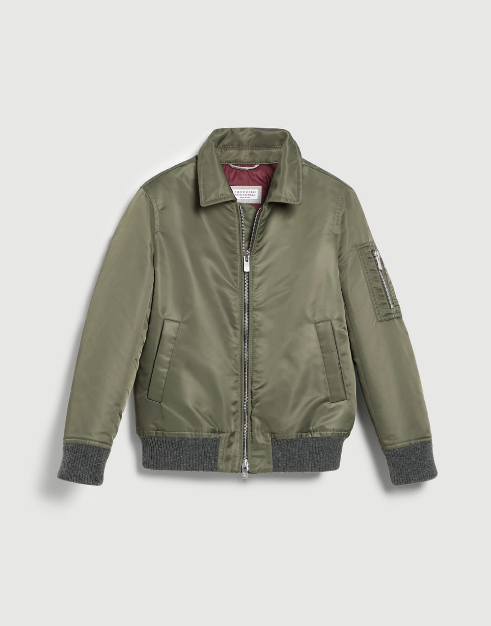 Bomber idrorepellente Dark Military Bambino - Brunello Cucinelli