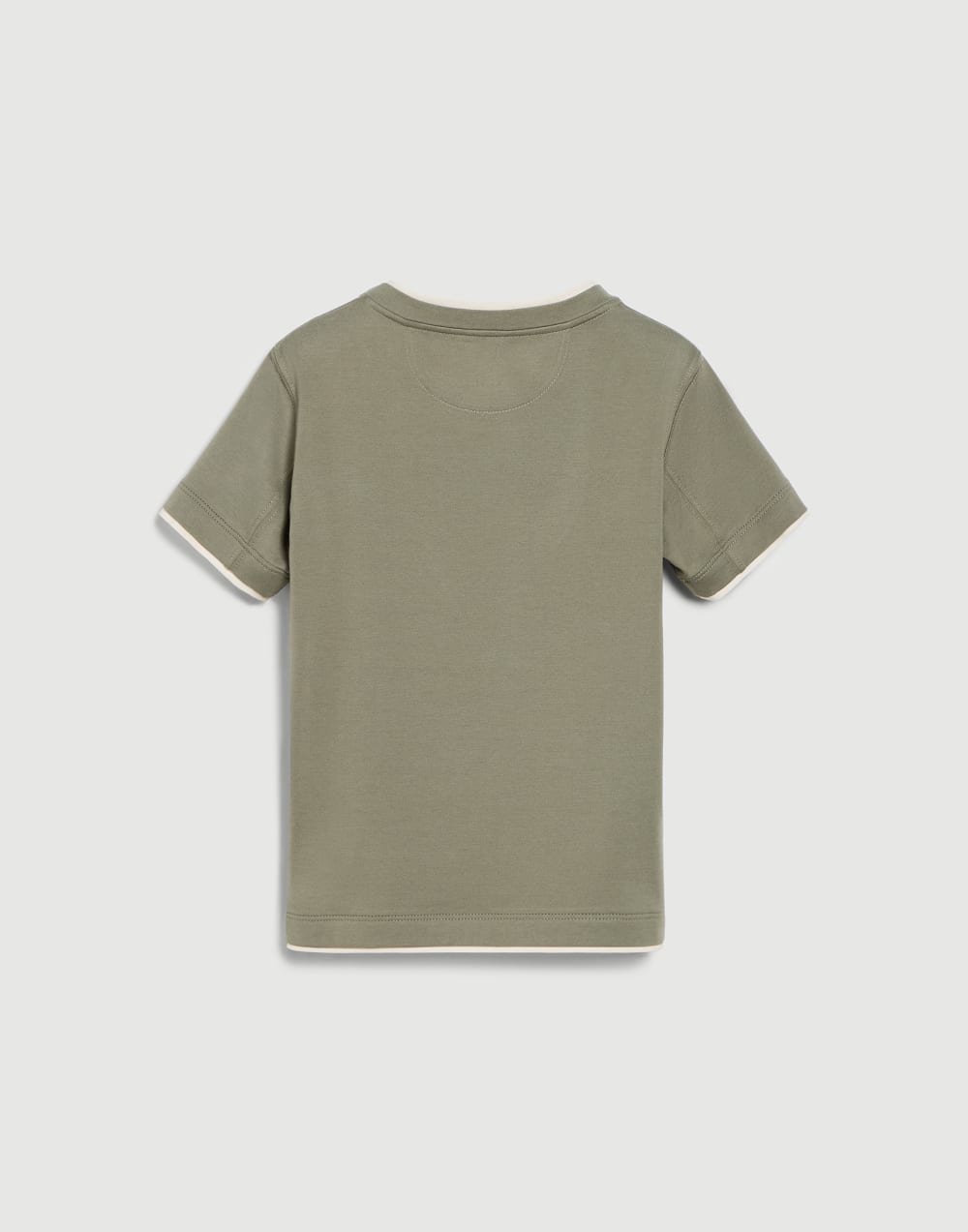 T-Shirt aus Baumwolljersey Dark Military Jungen - Brunello Cucinelli