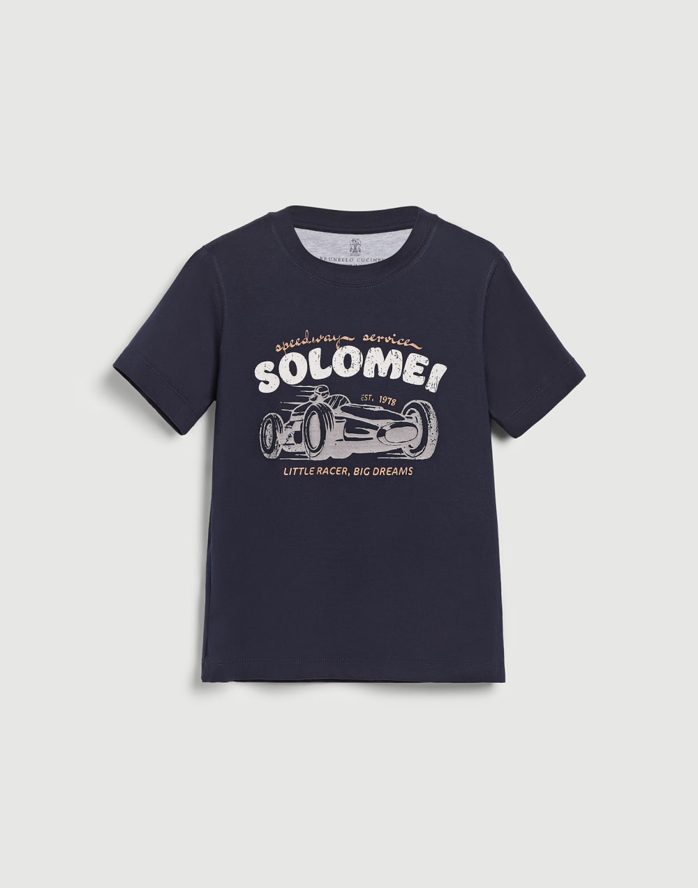 T-shirt with print Cobalt Boys - Brunello Cucinelli