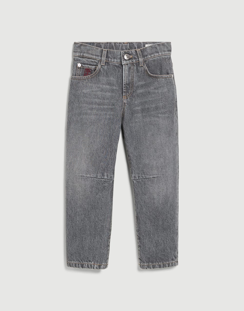 Pantalon en denim Greyscale Gris Moyen Garçon - Brunello Cucinelli
