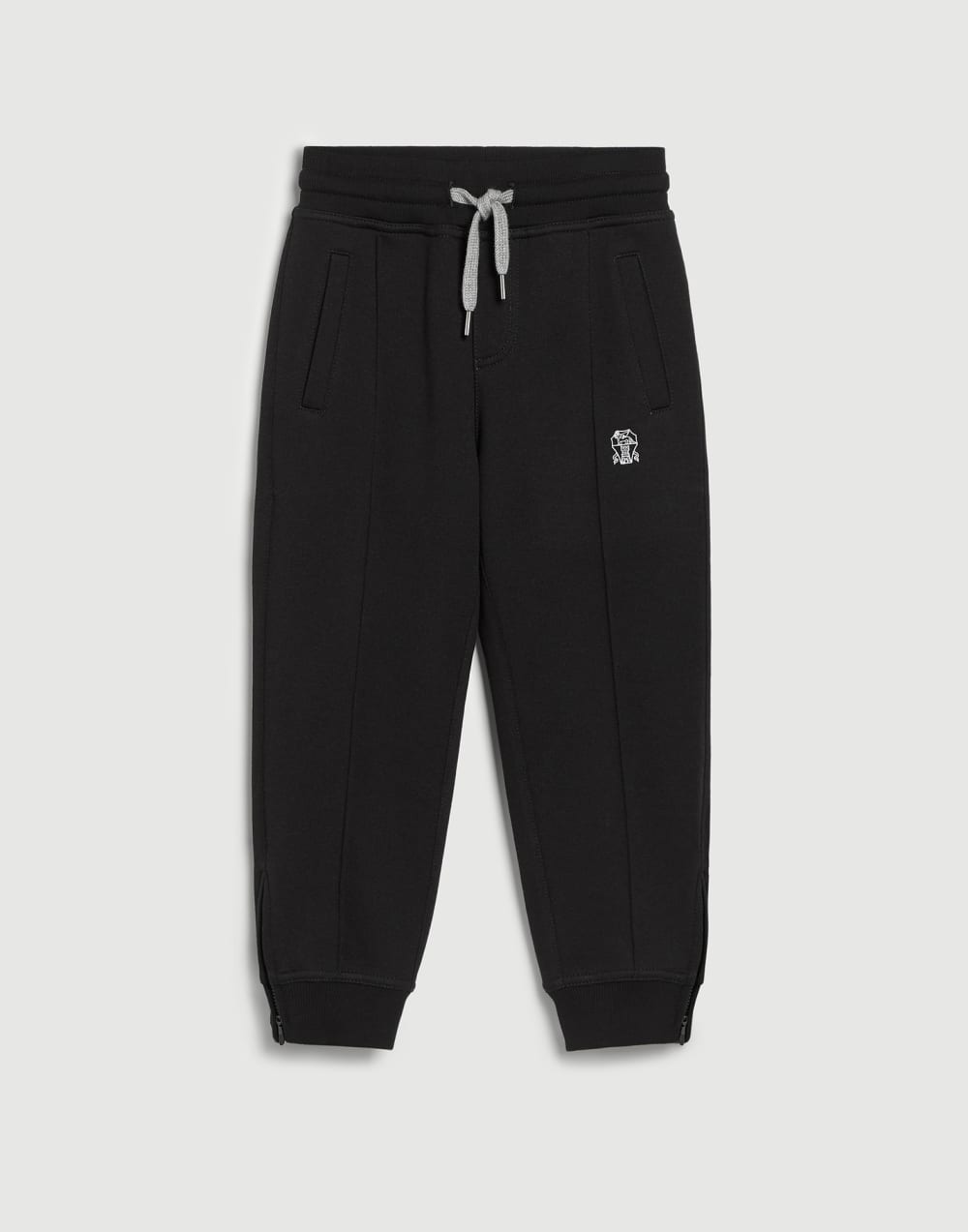 Hose aus Doubleface-Sweatjersey Schwarz Jungen - Brunello Cucinelli