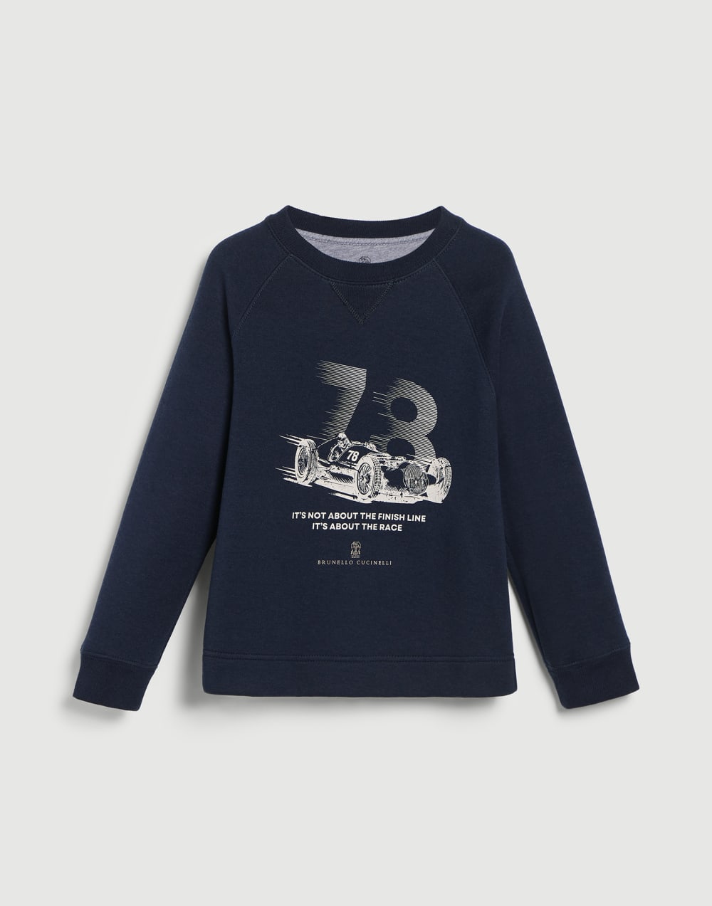 Double cloth sweatshirt Cobalt Boys - Brunello Cucinelli