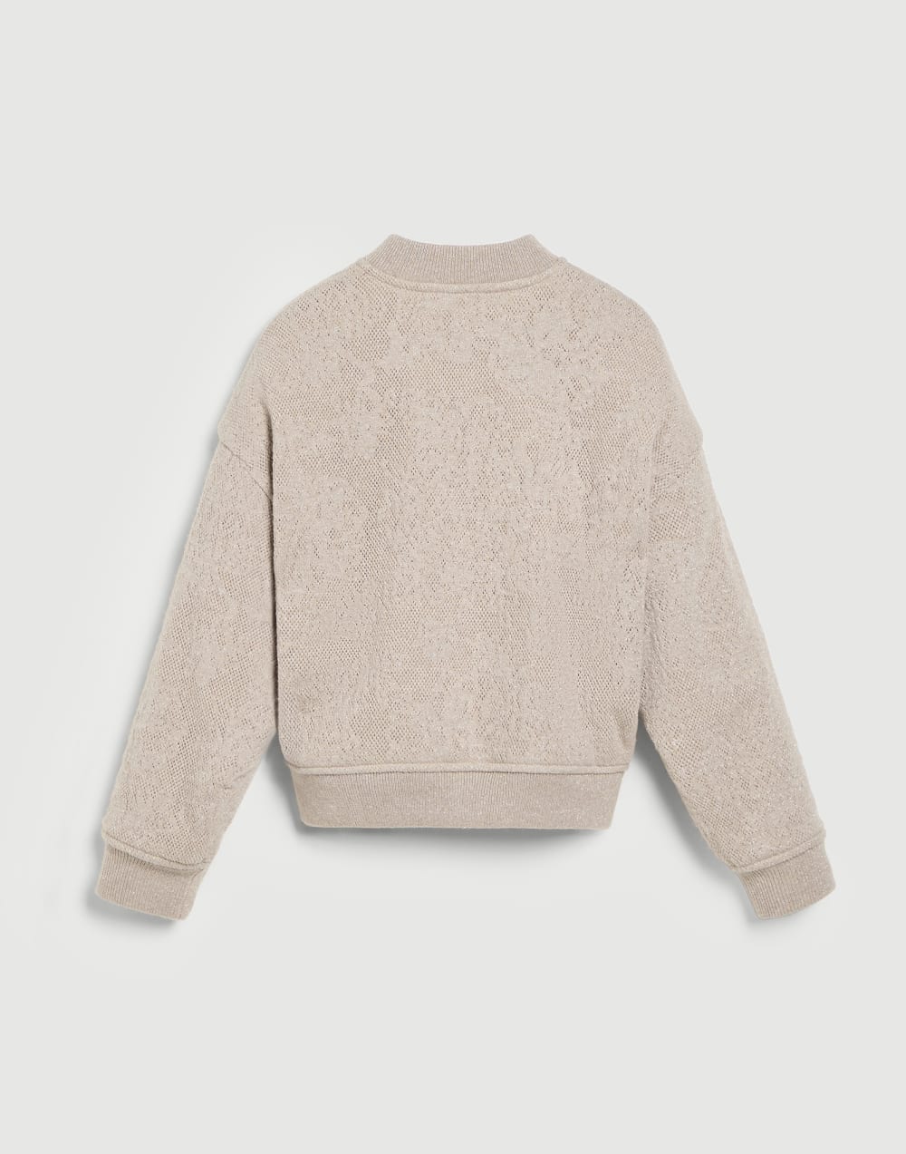 Bomber in lana vergine e cashmere Beige Bambina - Brunello Cucinelli
