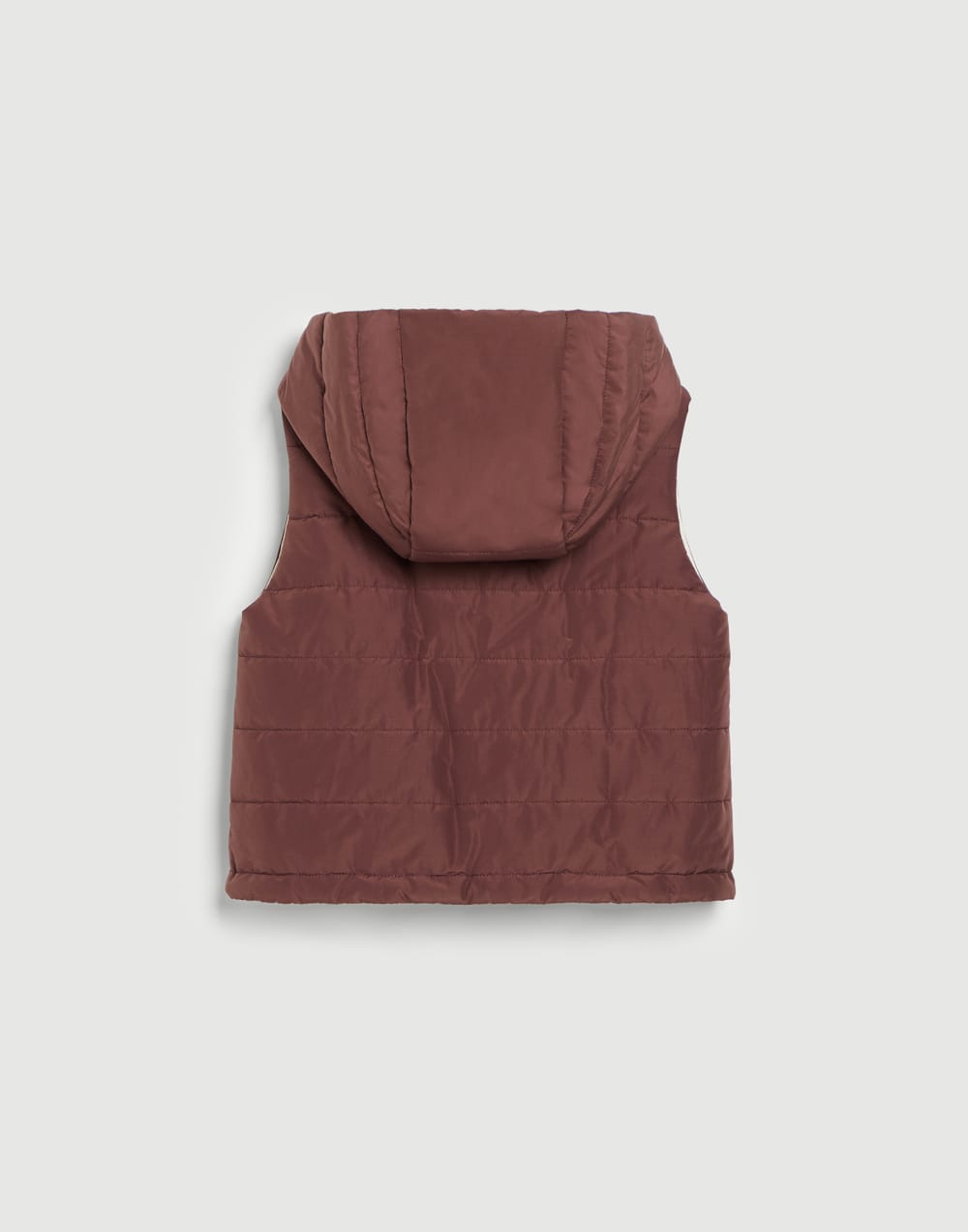 Gilet in taffetà di cotone techno Burgundy Bambina - Brunello Cucinelli