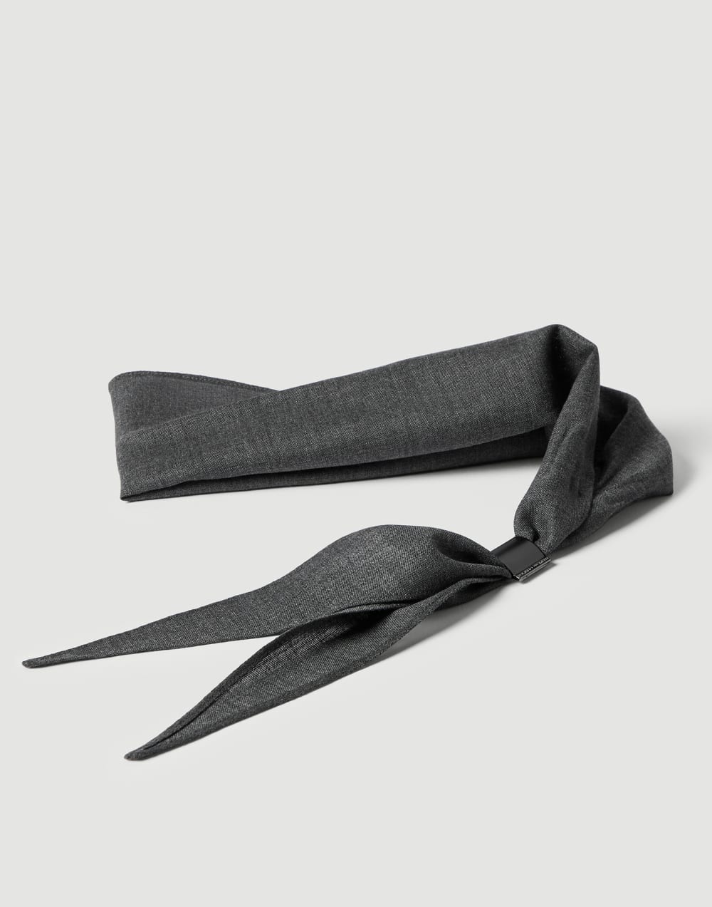 Organza necktie with monili Dark Grey Woman - Brunello Cucinelli