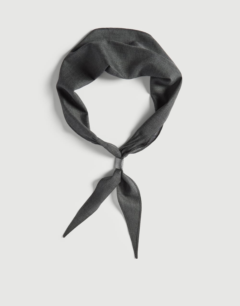 Organza necktie with monili Dark Grey Woman - Brunello Cucinelli