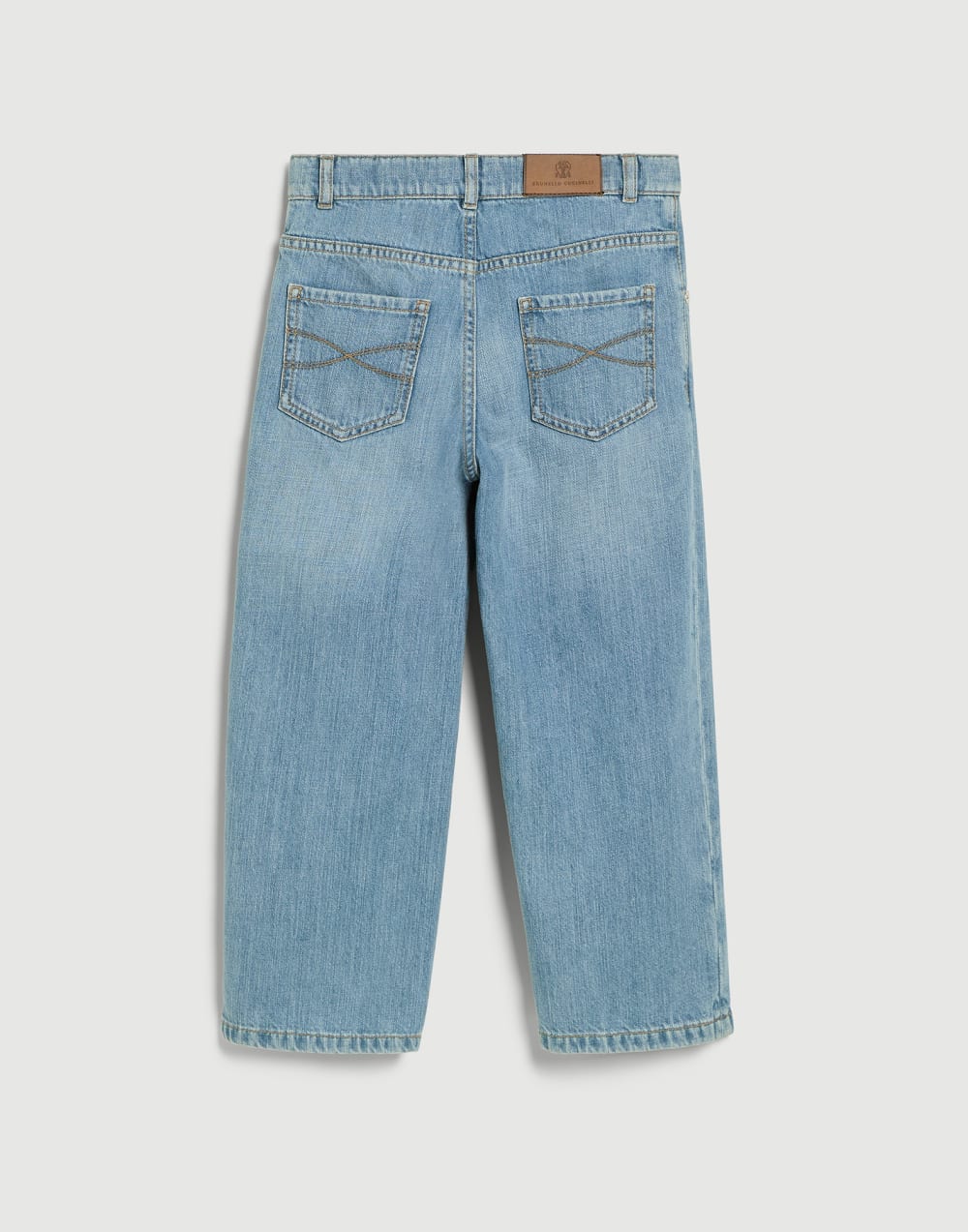 輕盈 Baggy 牛仔褲 淺調丹寧 男童 - Brunello Cucinelli