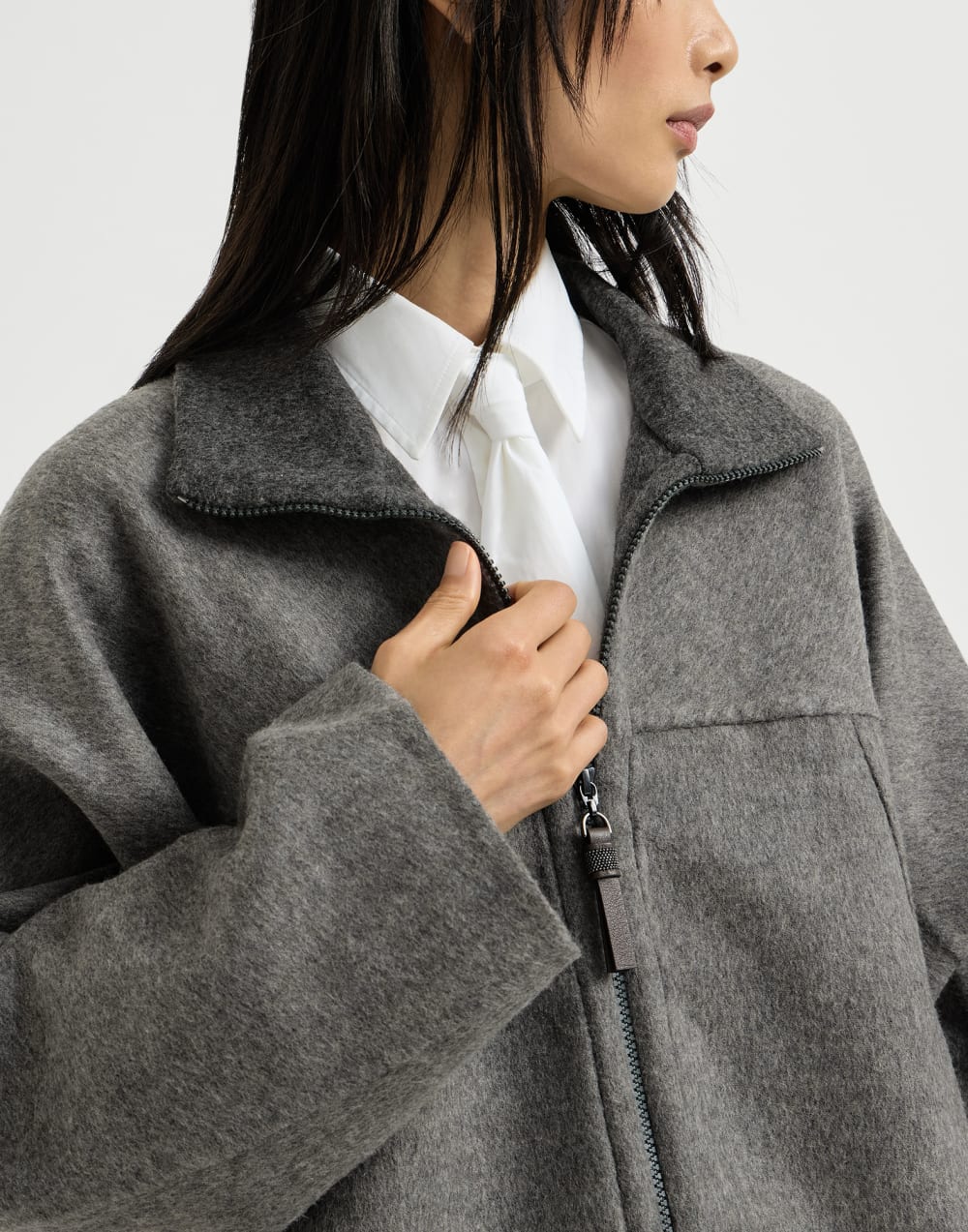 Bomber confection main Gris Foncé Femme - Brunello Cucinelli