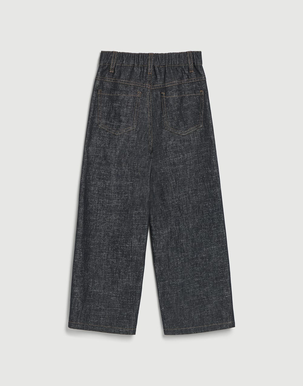 Denim wrap-effect trousers Dark Denim Girls - Brunello Cucinelli