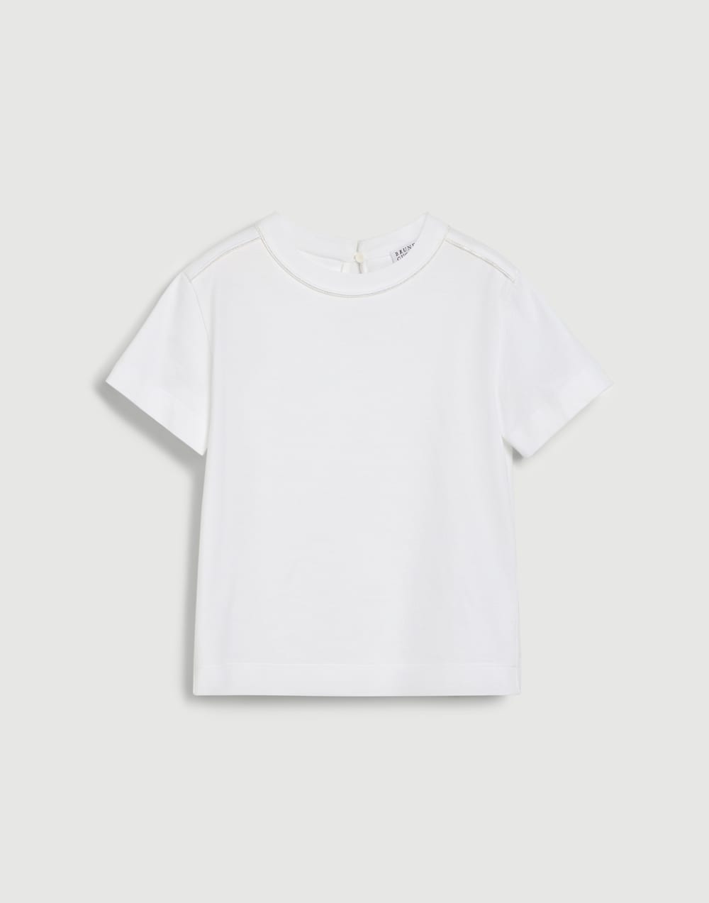 T-shirt in jersey di cotone Bianco Bambina - Brunello Cucinelli