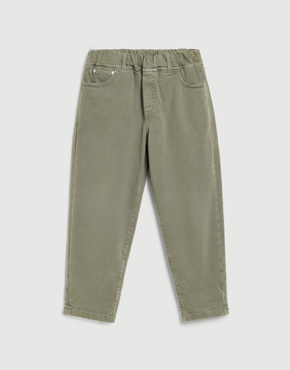Hose aus Komfort-Denim Armeegrün Jungen - Brunello Cucinelli