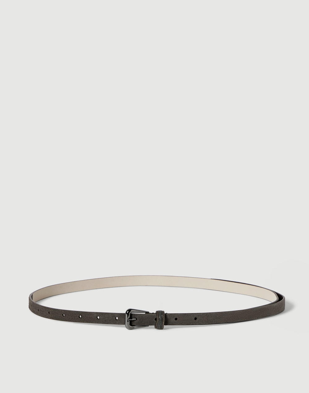 Cintura in camoscio con Shiny Loop Pepe Donna - Brunello Cucinelli