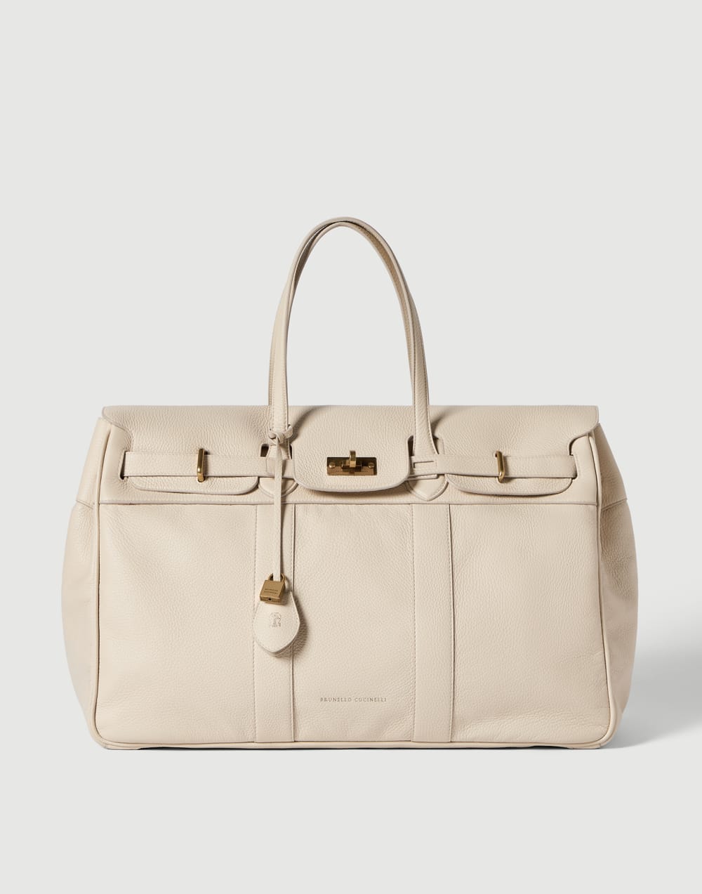 Explorer travel bag in deerskin Ivory Woman - Brunello Cucinelli