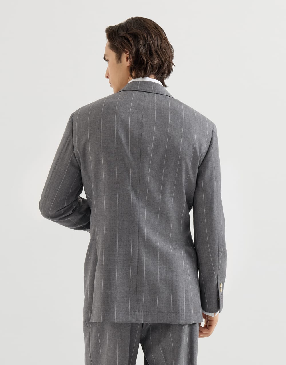 Tailor pinstripe jacket Medium Grey Man - Brunello Cucinelli