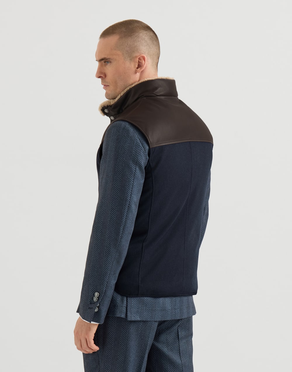 Down vest Blue Man - Brunello Cucinelli
