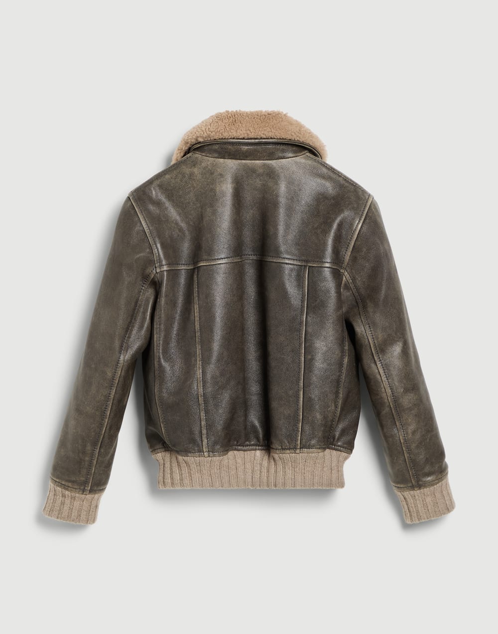Wattierte Pilotenjacke Braun Jungen - Brunello Cucinelli