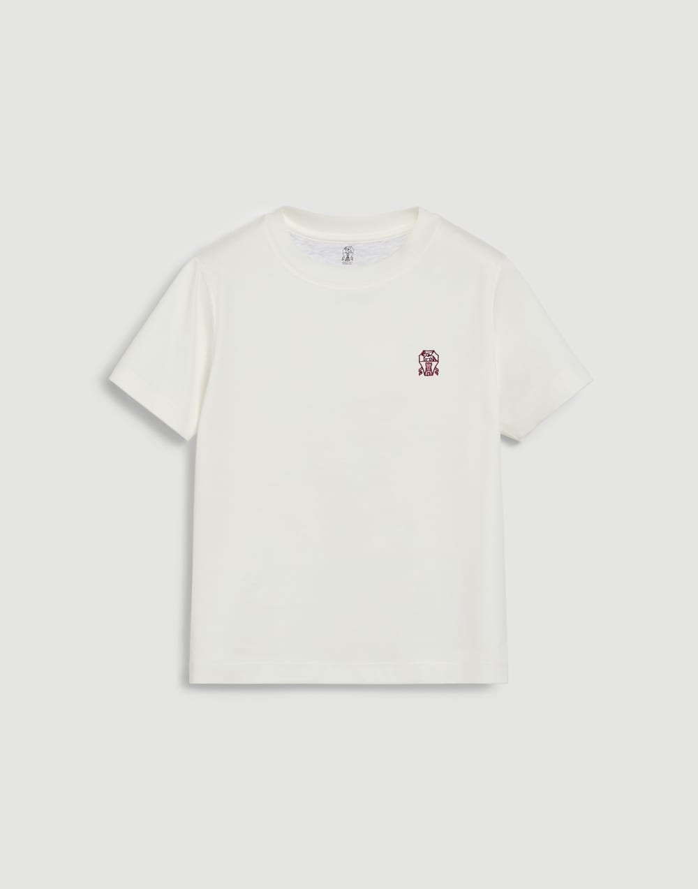 T-shirt in jersey con logo Off-White Bambino - Brunello Cucinelli