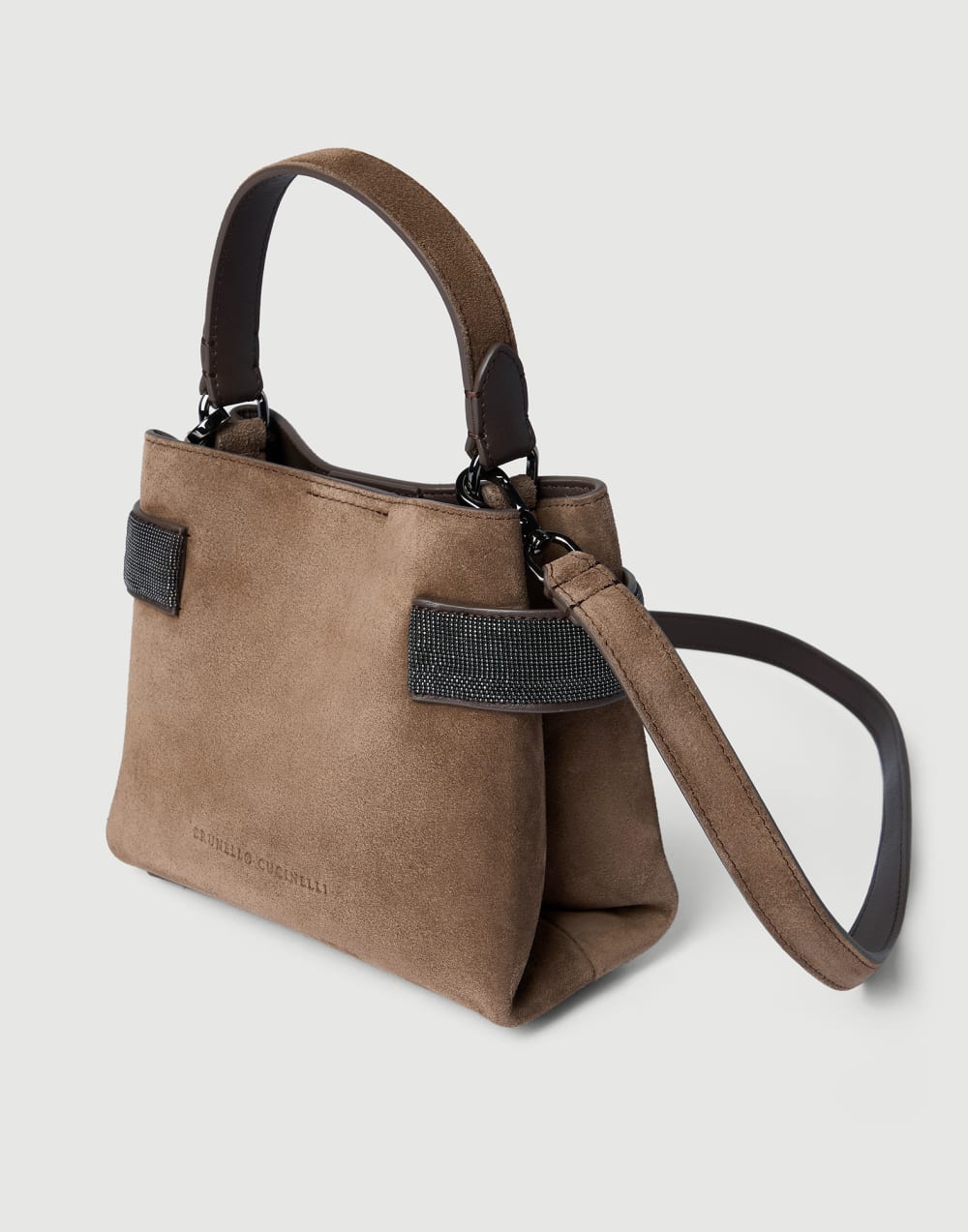 Small Top-Handle Essence bag Brown Woman - Brunello Cucinelli