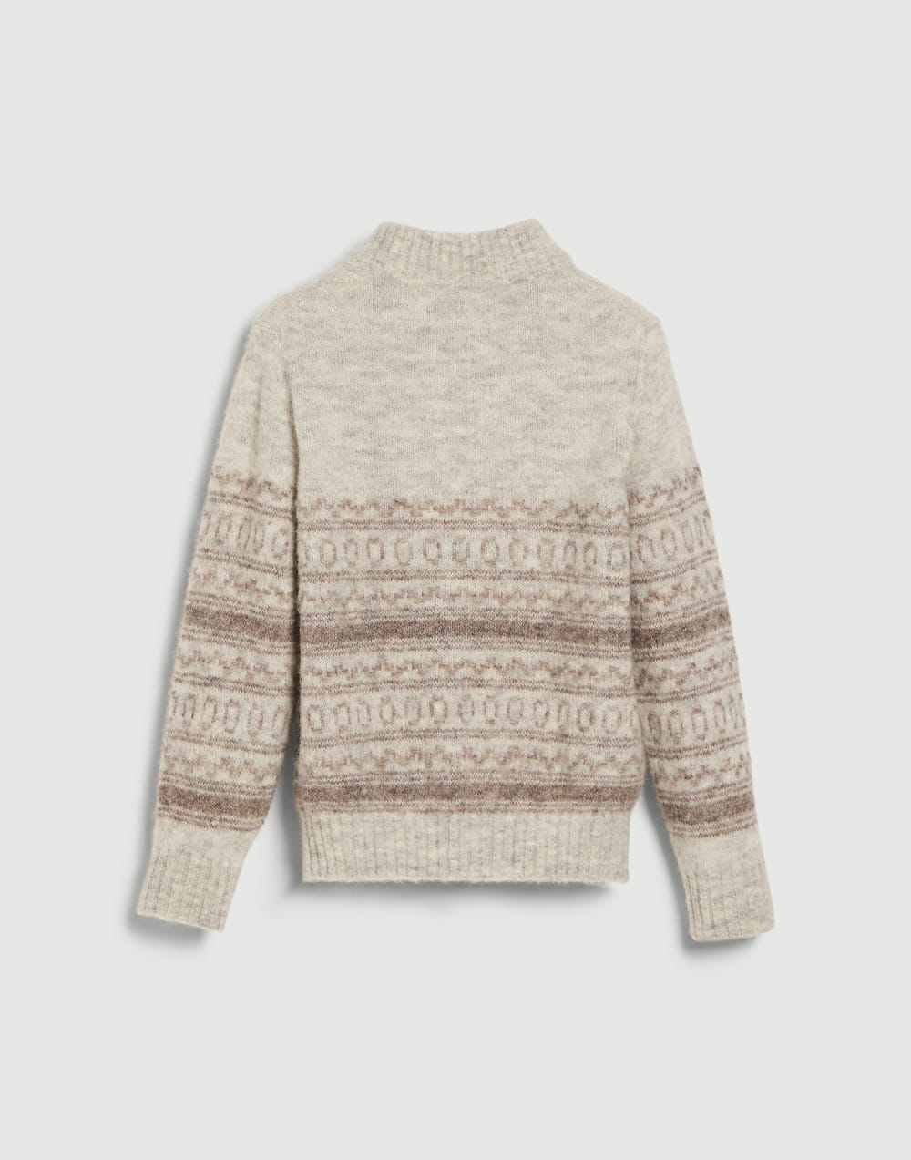 Cardigan Nordic Jacquard Brouillard Garçon - Brunello Cucinelli