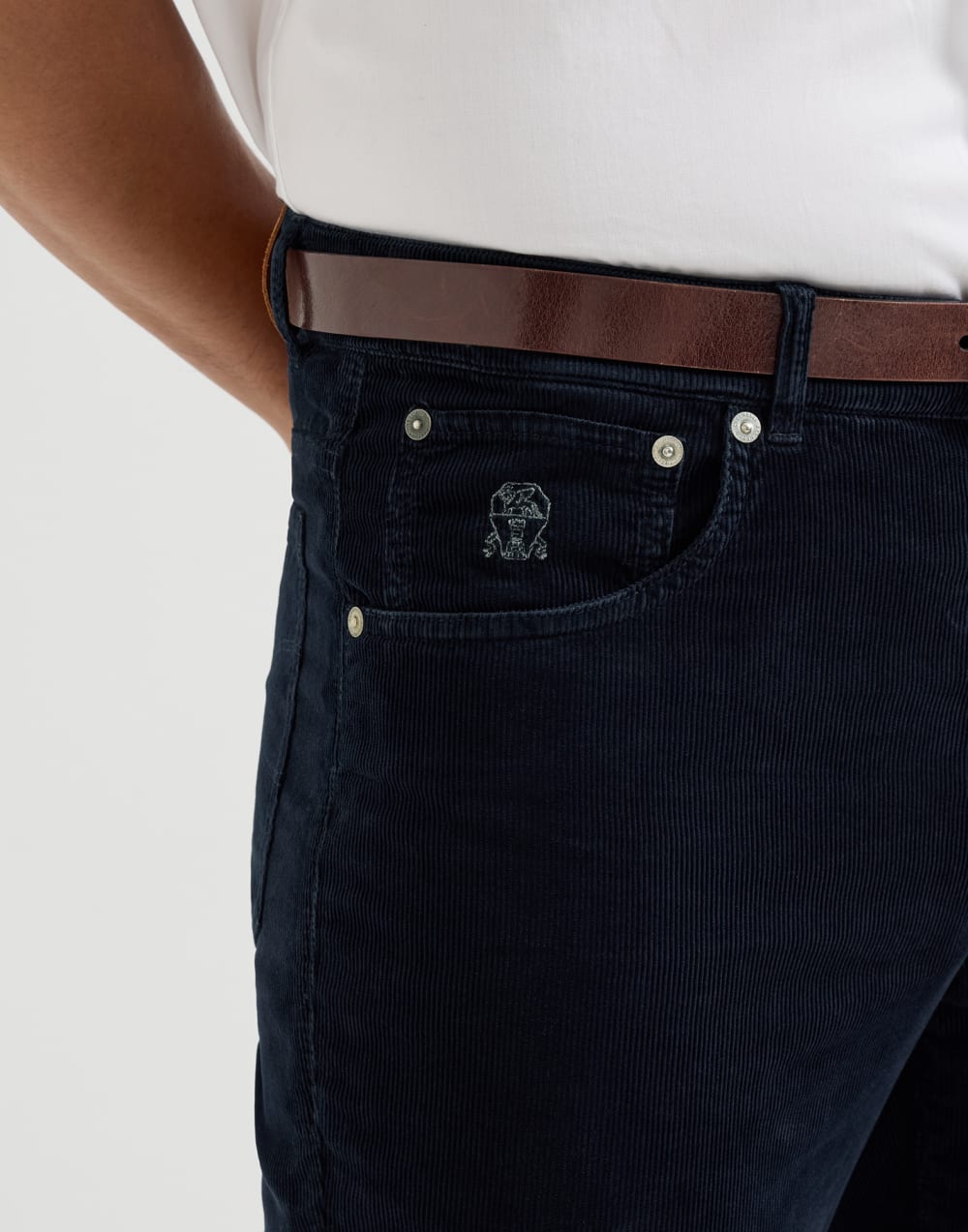 Five-pocket trousers Dark Denim Man - Brunello Cucinelli