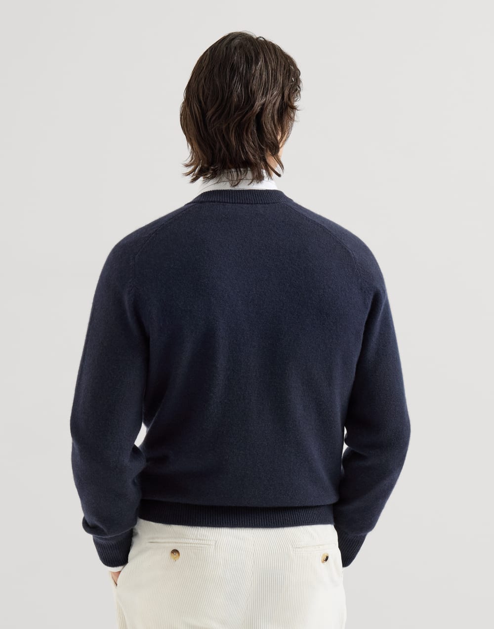 Cashmere cardigan Navy Blue Man - Brunello Cucinelli