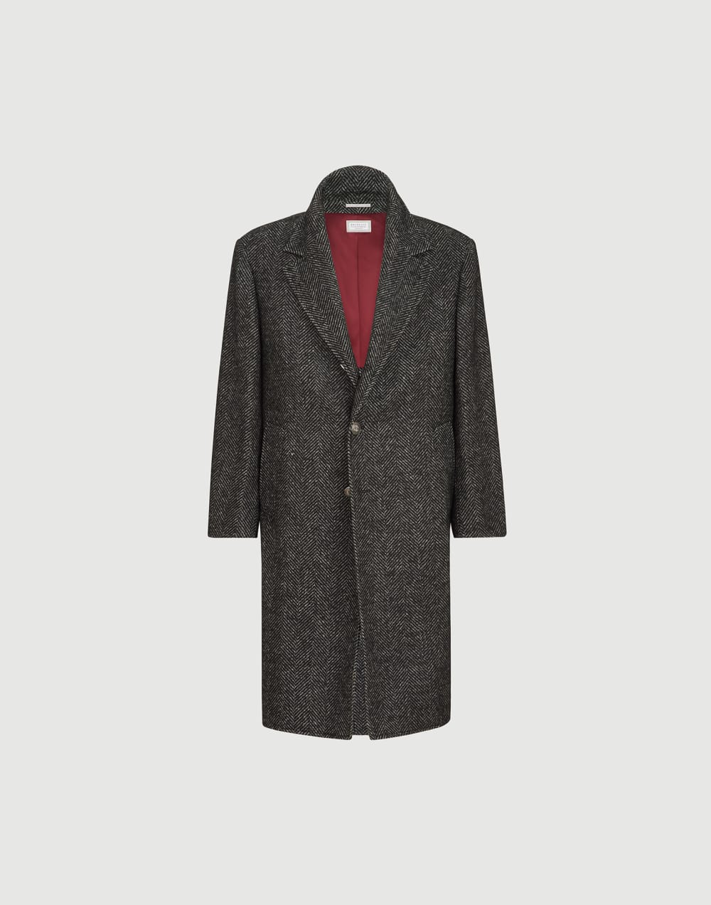 Manteau à chevrons Gris Foncé Homme - Brunello Cucinelli