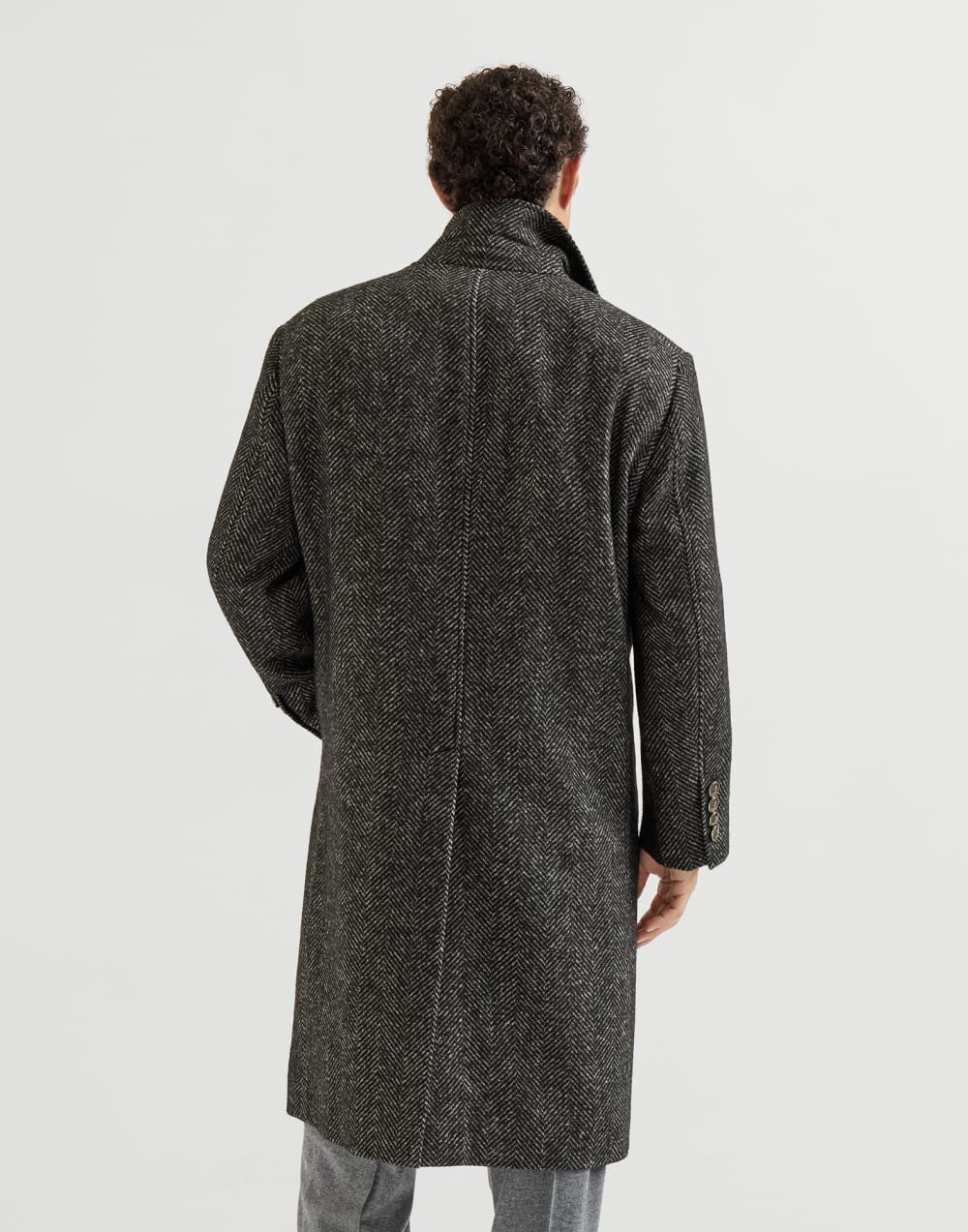 Chevron coat Dark Grey Man - Brunello Cucinelli