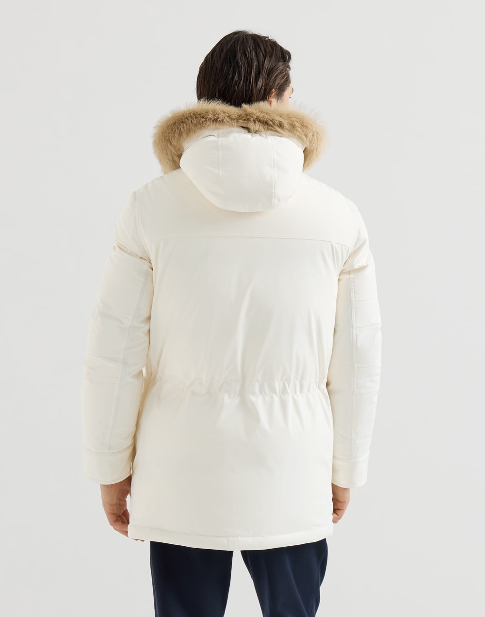 Stretch bonded nylon parka Off-White Man - Brunello Cucinelli