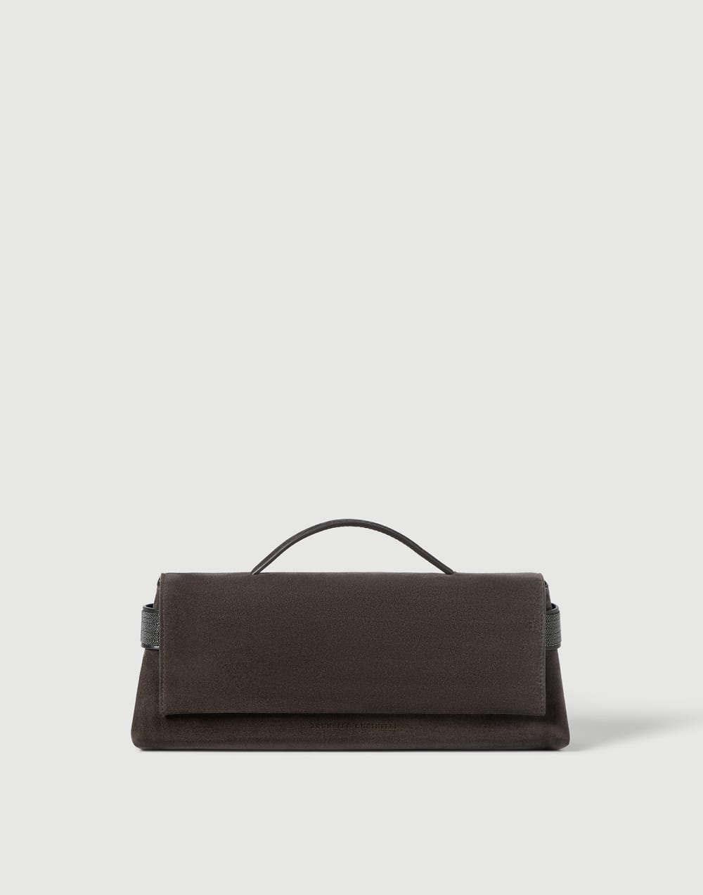 Borsa Clutch Essence in camoscio Pepe Donna - Brunello Cucinelli