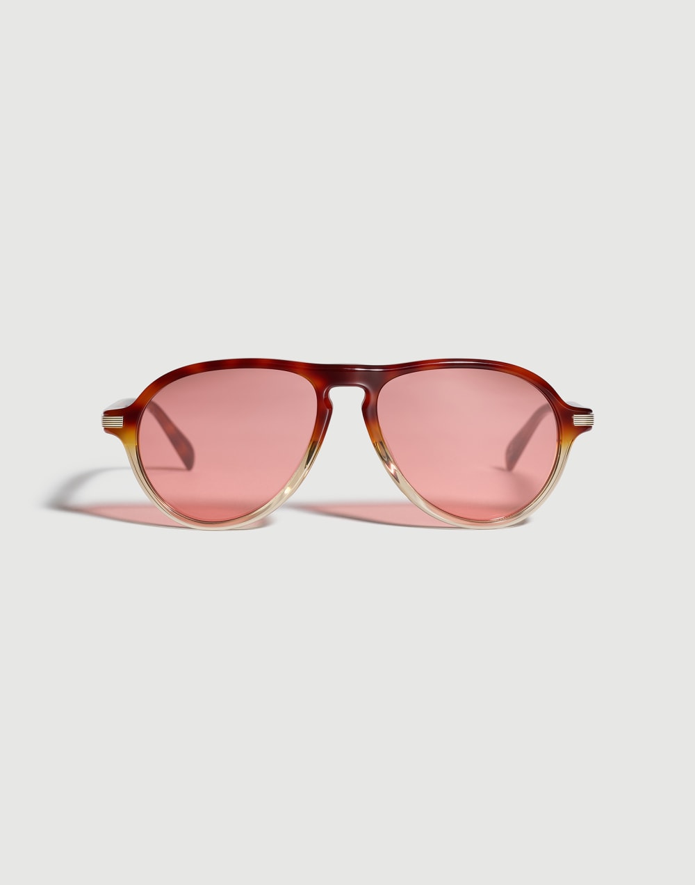 Aperitif-Brille Leda, Goldplattierung 18kt Braun / Weiß Brillen - Brunello Cucinelli