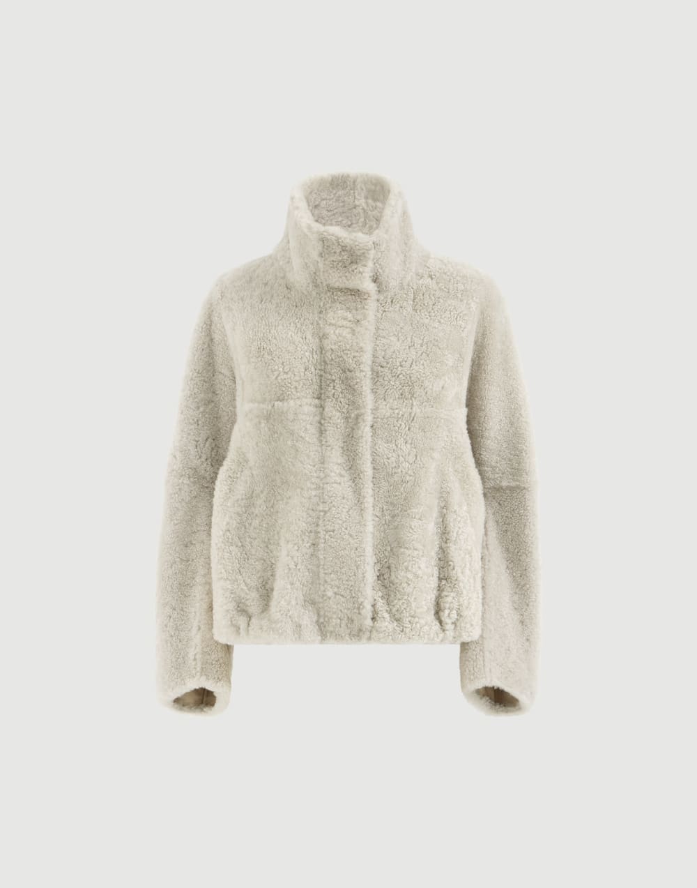 Jacke aus Fuzzy-Shearling Grau Damen - Brunello Cucinelli