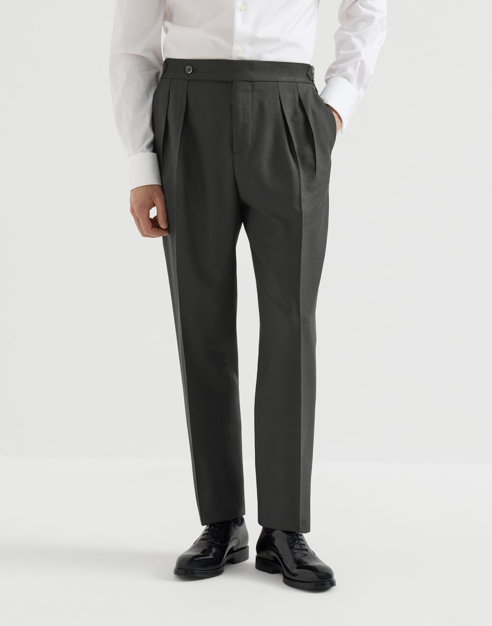 Double-pleated tuxedo trousers Sand Man - Brunello Cucinelli