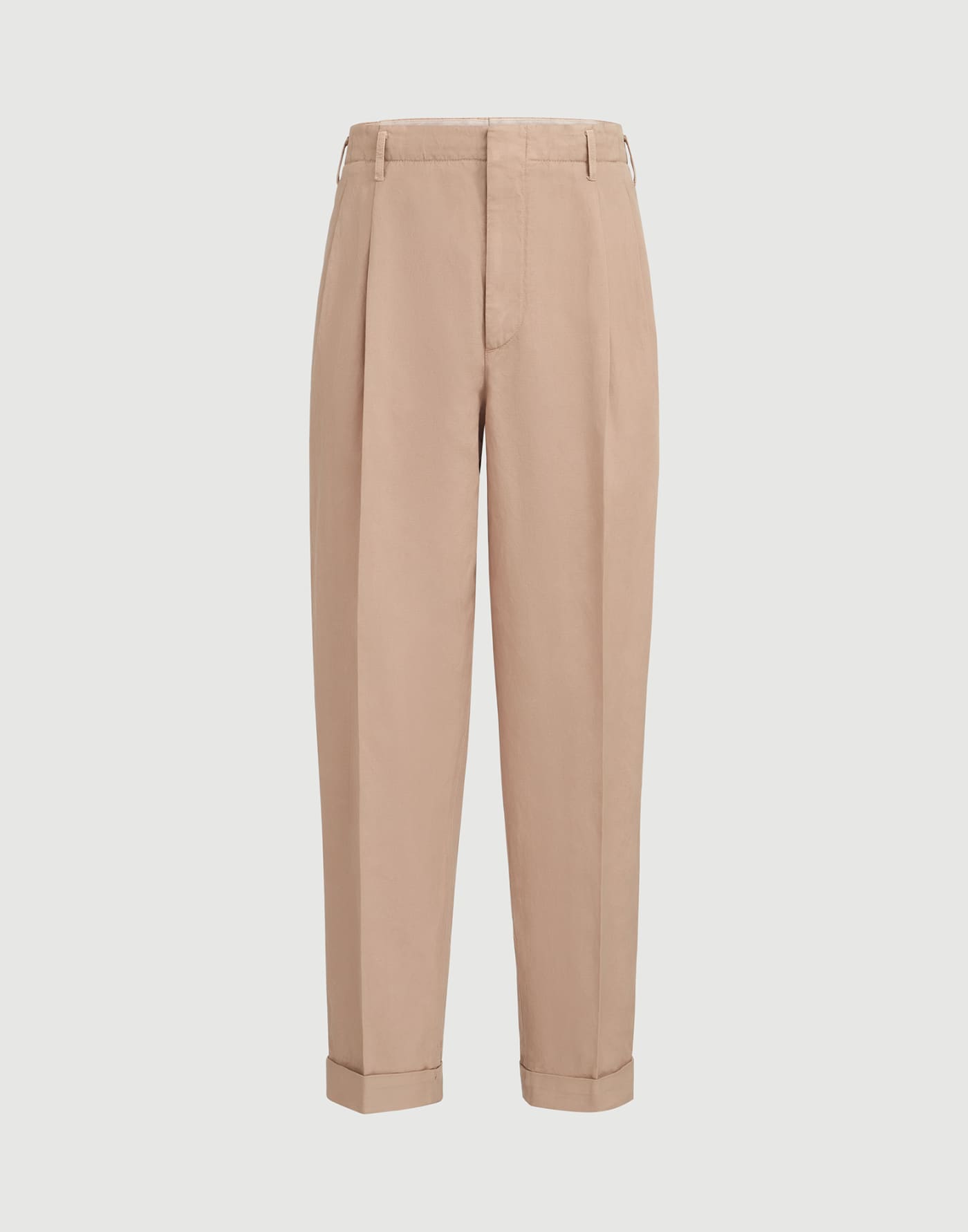 Cotton and linen trousers Tobacco Man - Brunello Cucinelli