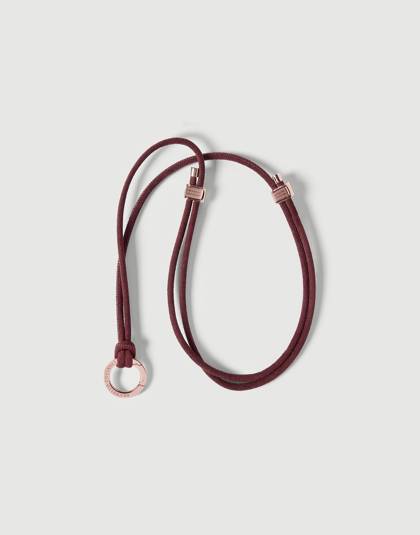 Brillenkette aus Kordel mit Monili Burgundy Damen - Brunello Cucinelli