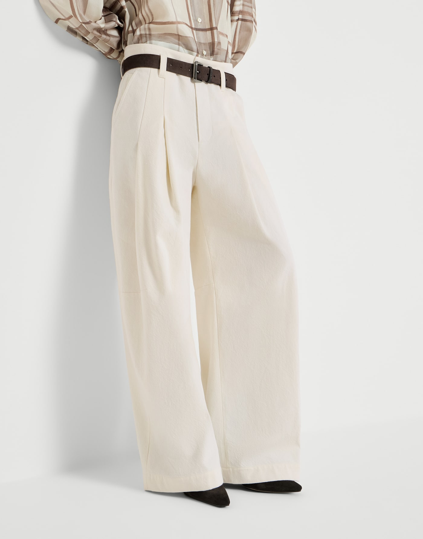 Five-pocket baggy trousers Panama Woman - Brunello Cucinelli