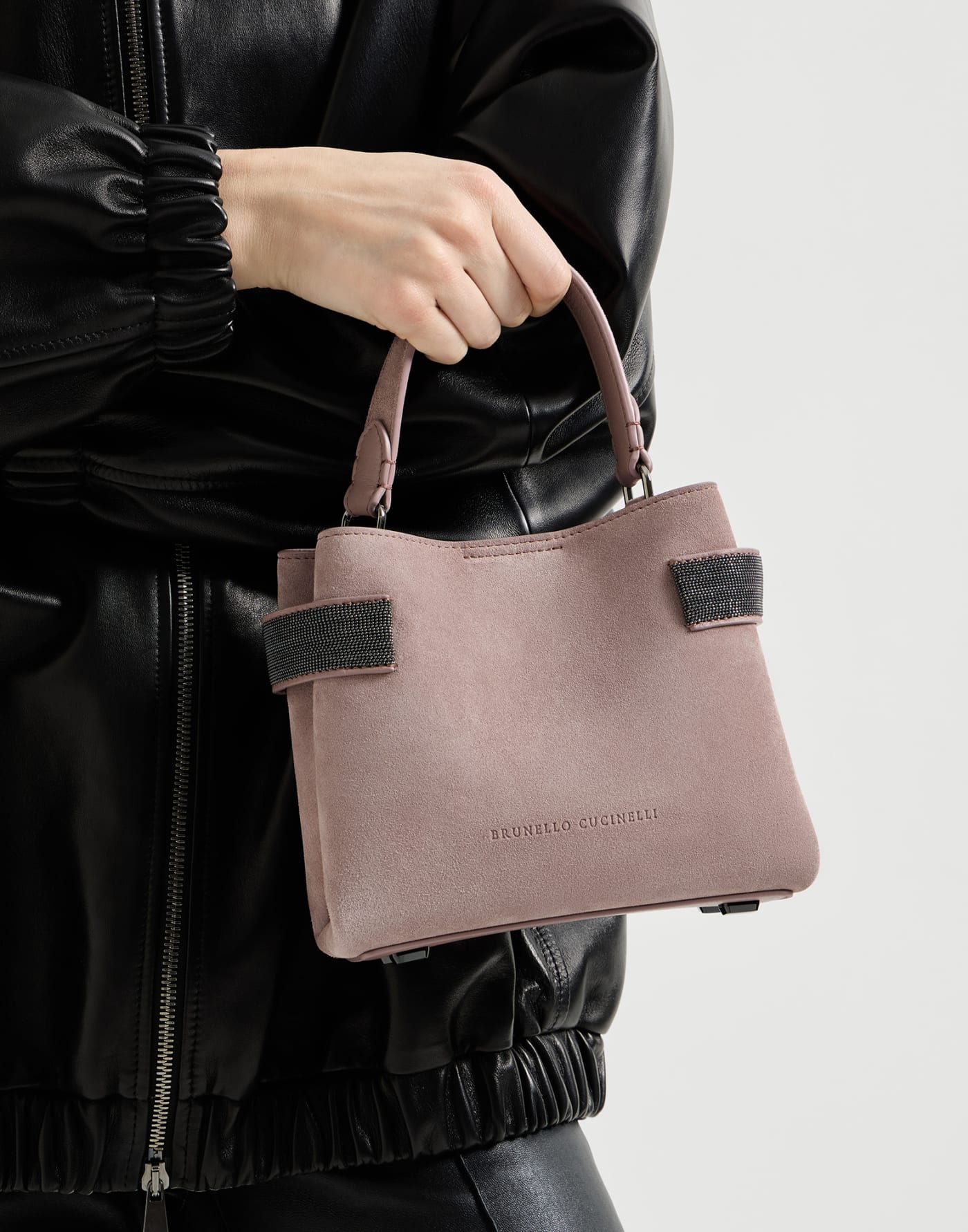 Small Top-Handle Essence bag Pink Woman - Brunello Cucinelli