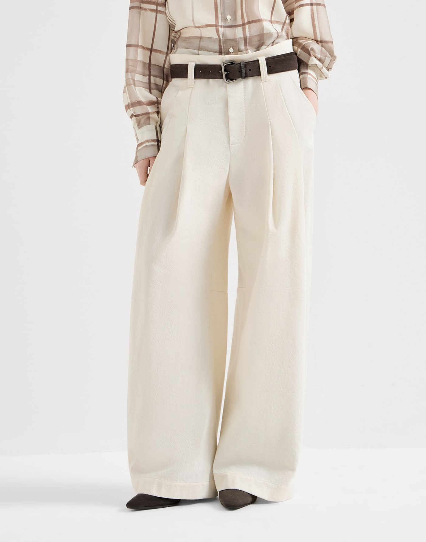 Five-pocket baggy trousers Panama Woman - Brunello Cucinelli
